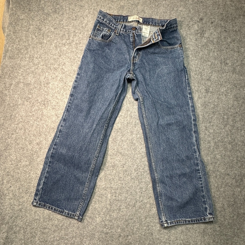 Levi's Signature Jeans Womens 30X26 Blue Denim Cotton Loose Fit Straight Leg